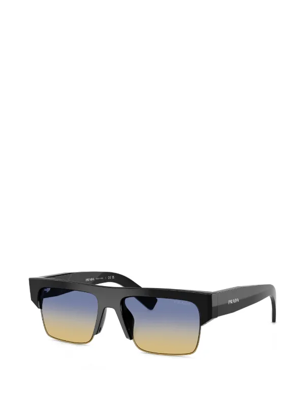 プラダ スクエア サングラス ブラック グラデーション Prada Eyewear グラデーション スクエアサングラス | ブラック