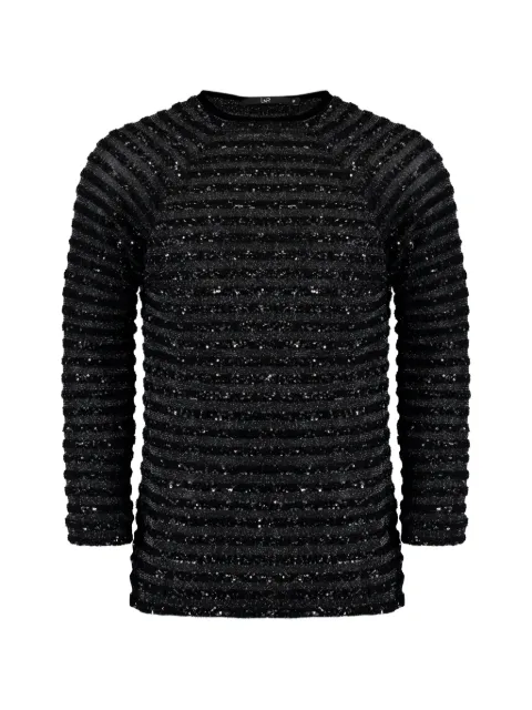 Ln’R Camiseta listrada com paetês