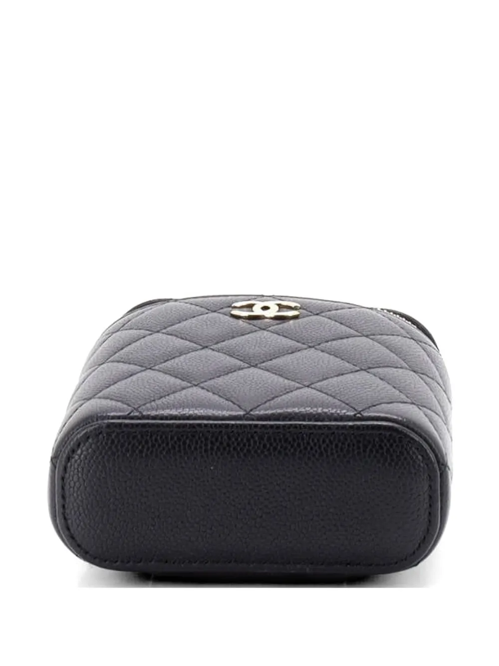 CHANEL Pre-Owned Vertical Classic Vanity Case with Chain Quilted Caviar Small shoulder bag - Nero