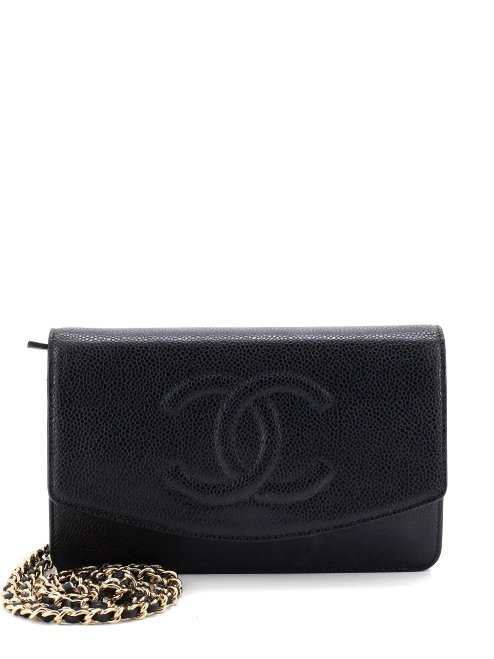 CHANEL Pre-Owned Timeless Wallet on Chain Caviar crossbody bag - Schwarz
