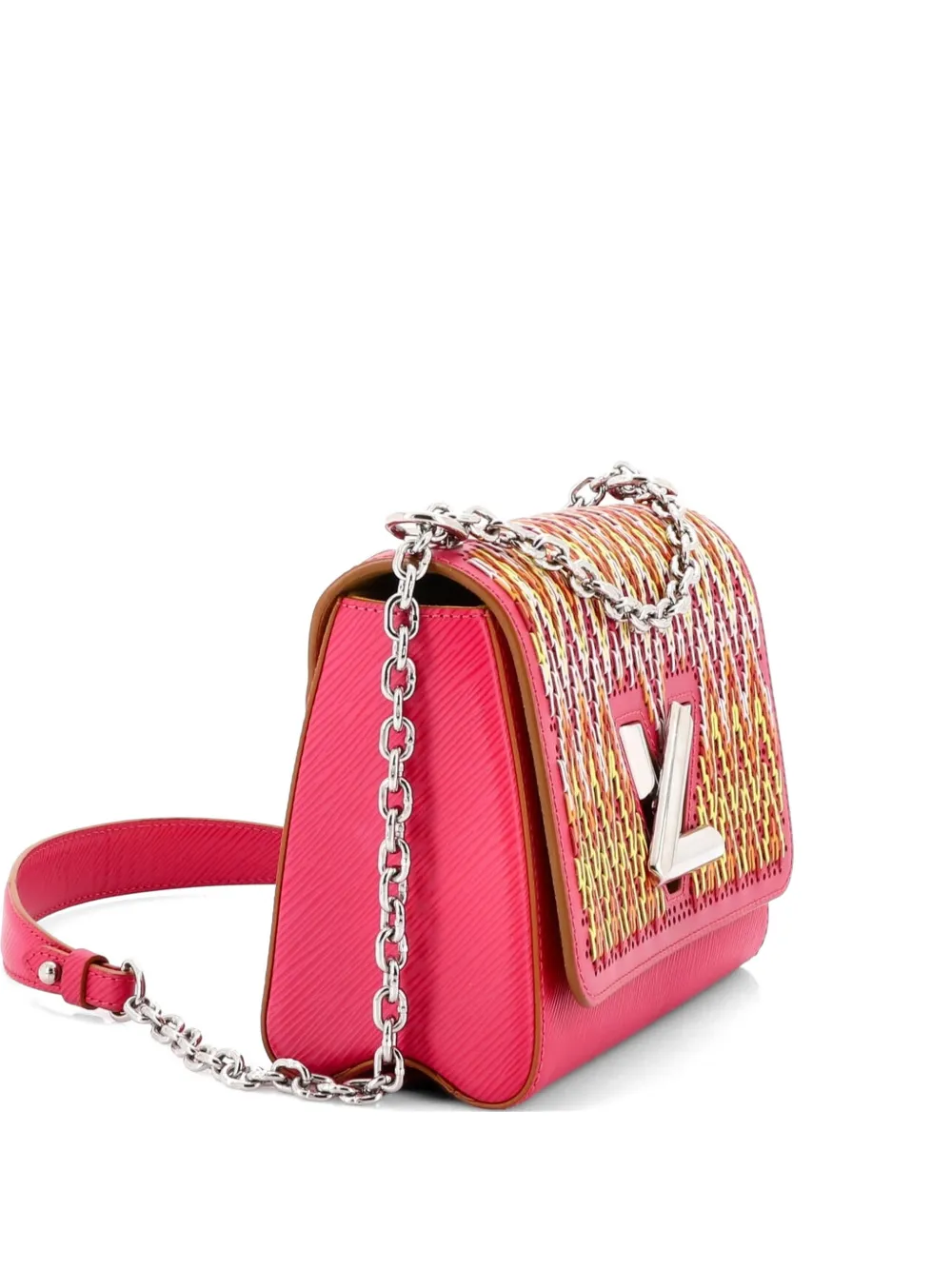 Louis Vuitton Pre-Owned Twist Handbag Limited Edition Stitched Epi Leather MM shoulder bag - Pink
