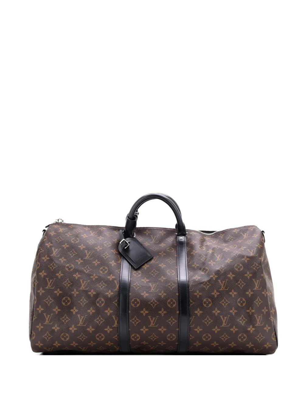 Louis Vuitton Pre-Owned Keepall Bandouliere Bag Macassar Monogram Canvas 55 travel bag - Brown