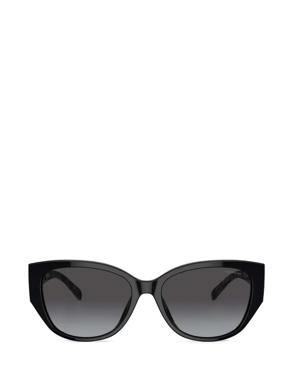 Coach Occhiali da sole cat-eye con placca logo - Nero