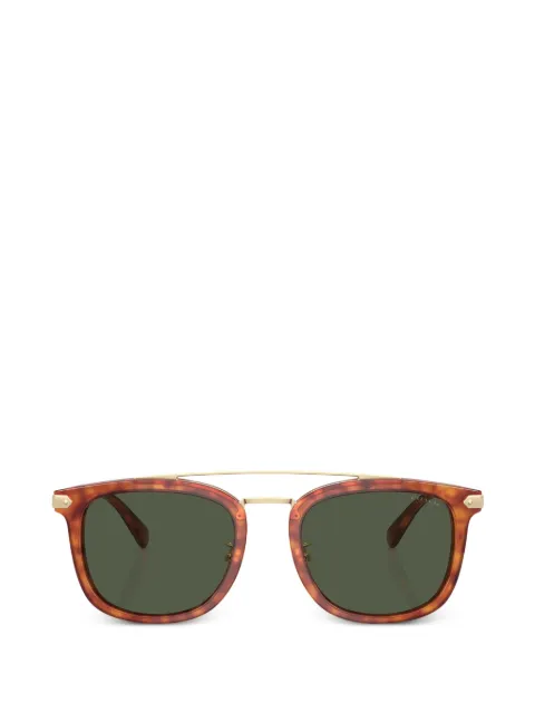 Coach tortoiseshell-effect double-bridge sunglasses