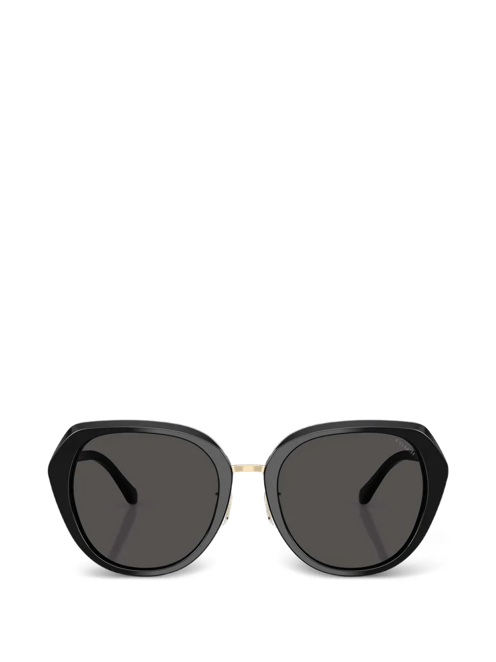 Coach Maxi Sculpted C geometric-frame sunglasses - Schwarz