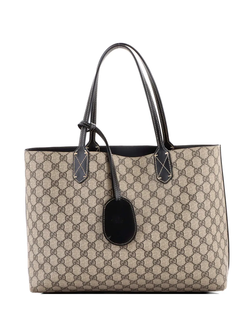 Gucci Pre-Owned Reversible GG Coated Canvas with Leather Medium tote bag - Marrone