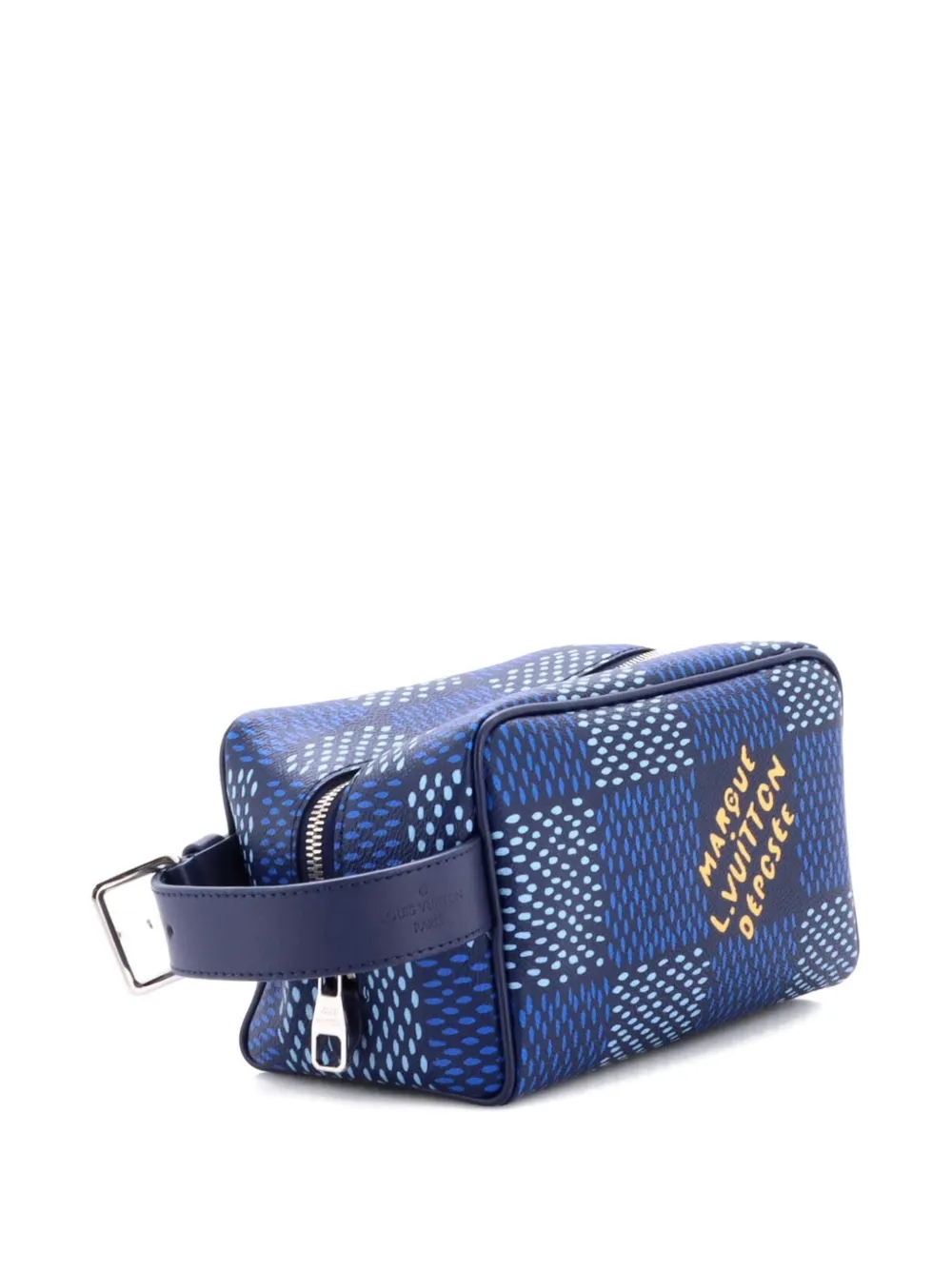 Louis Vuitton Pre-Owned Locker Dopp Kit Limited Edition Damier Heritage Canvas pouch - Blu