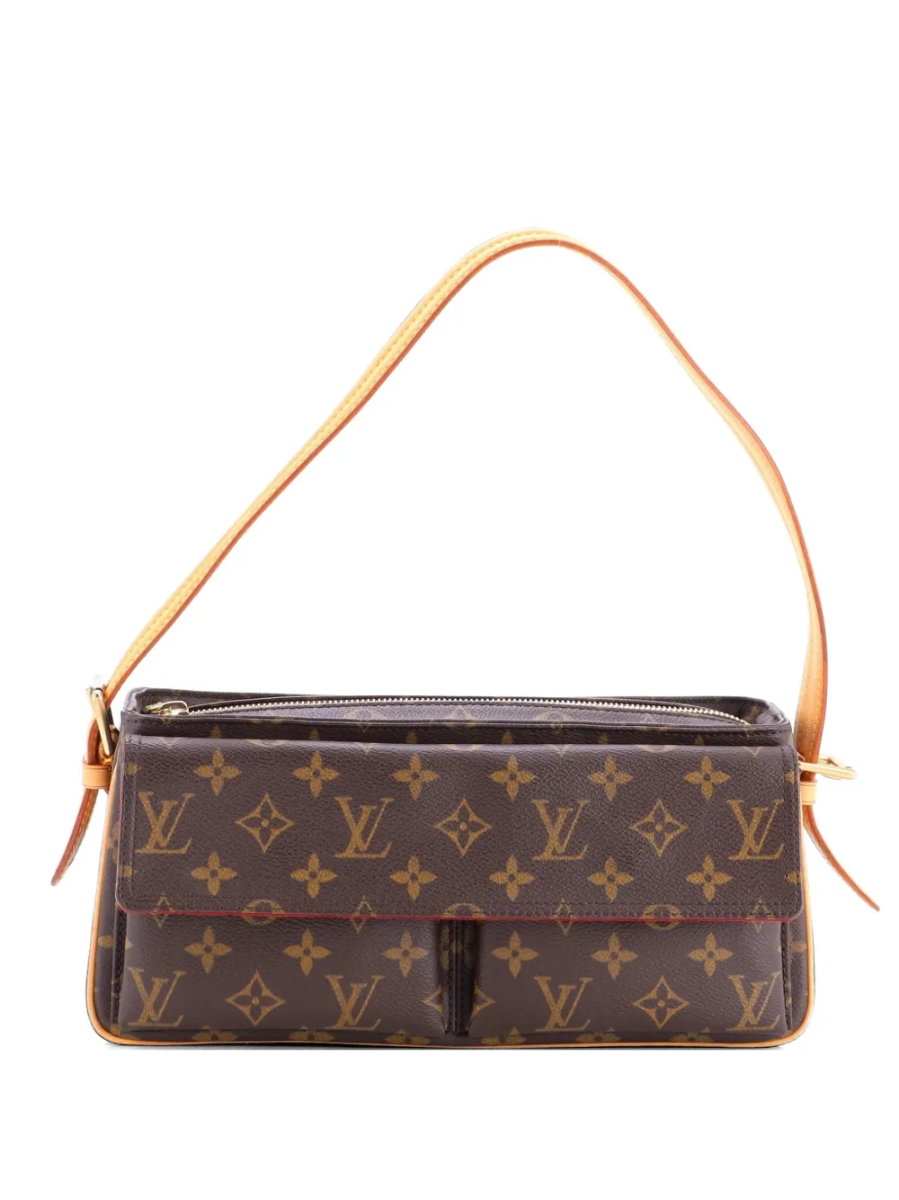 Louis Vuitton Pre-Owned Borsa a spalla Viva Cite MM in tela con monogramma - Marrone