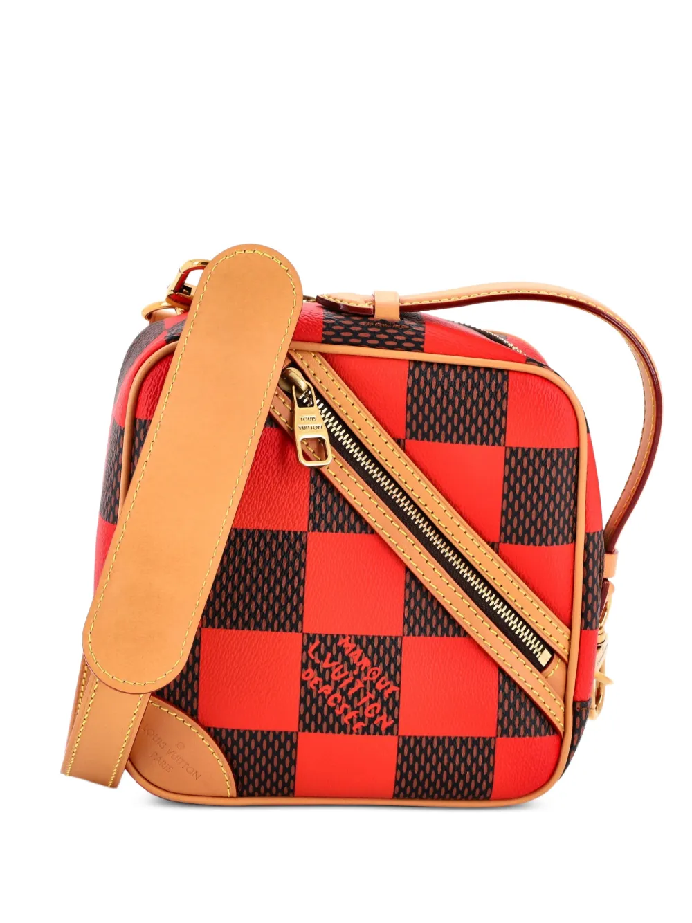 Louis Vuitton Pre-Owned Chess Messenger Bag Damier Pop crossbody bag - Rosso