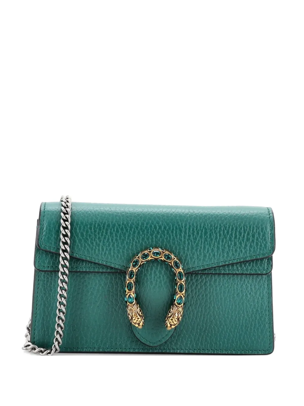 Gucci Pre-Owned Dionysus Bag Leather Super Mini clutch bag - Verde