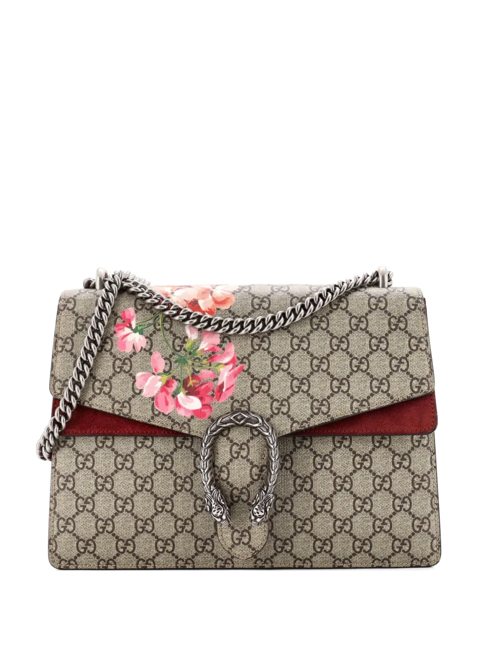 Gucci Pre-Owned Dionysus Bag Blooms Print GG Coated Canvas Medium shoulder bag - Marrone