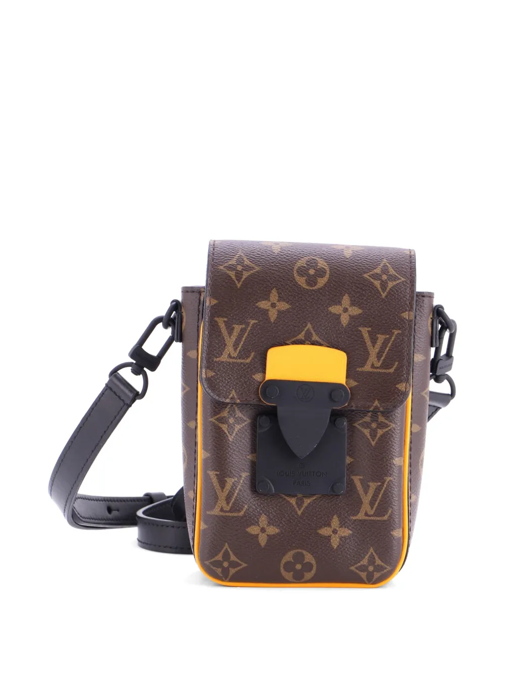 Louis Vuitton Pre-Owned S Lock Vertical Wearable Wallet Macassar Monogram Canvas crossbody bag - Marrone