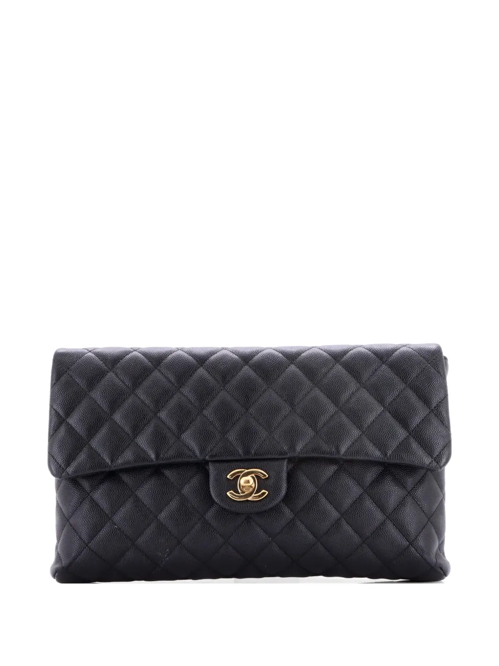 CHANEL Pre-Owned Classic Flap Quilted Caviar clutch bag - Nero