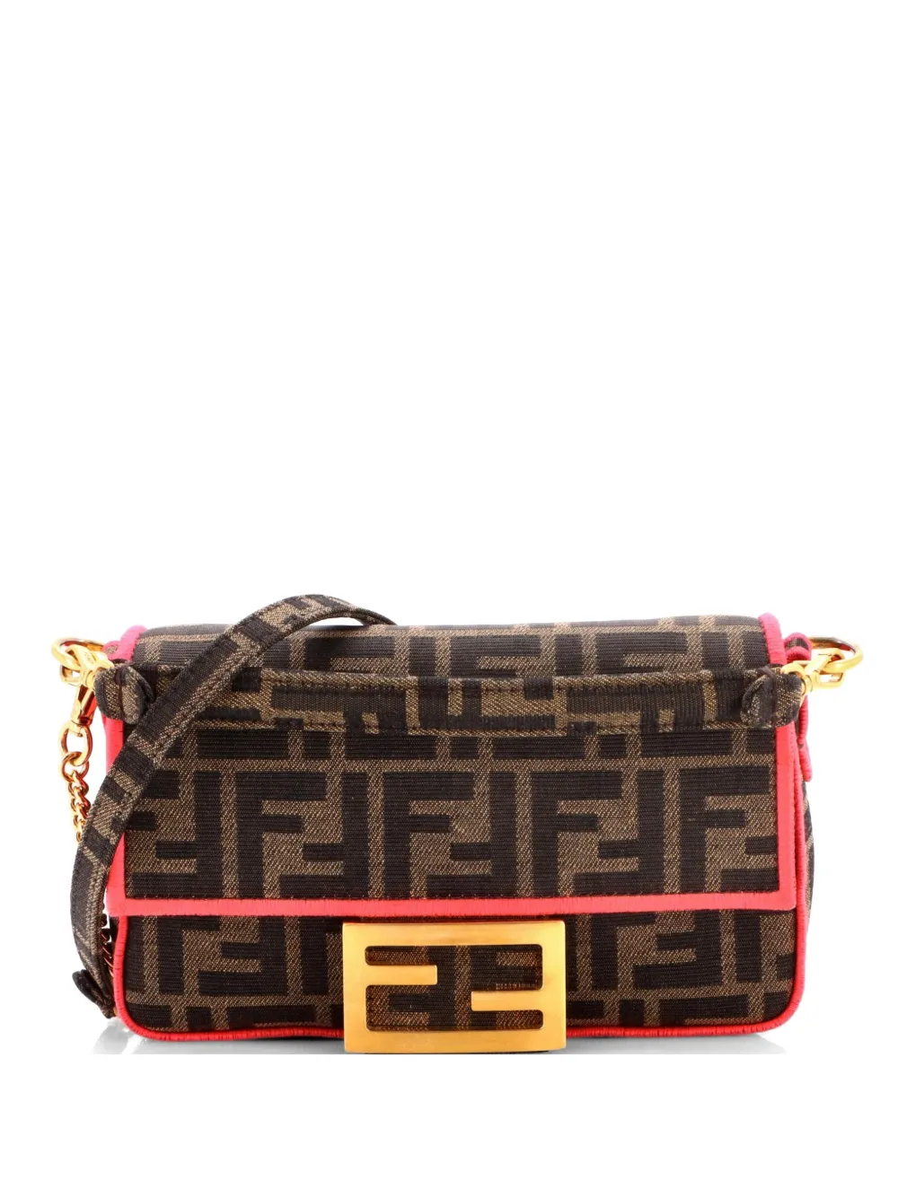 Fendi Pre-Owned Baguette NM Bag Zucca Canvas Mini crossbody bag - Marrone