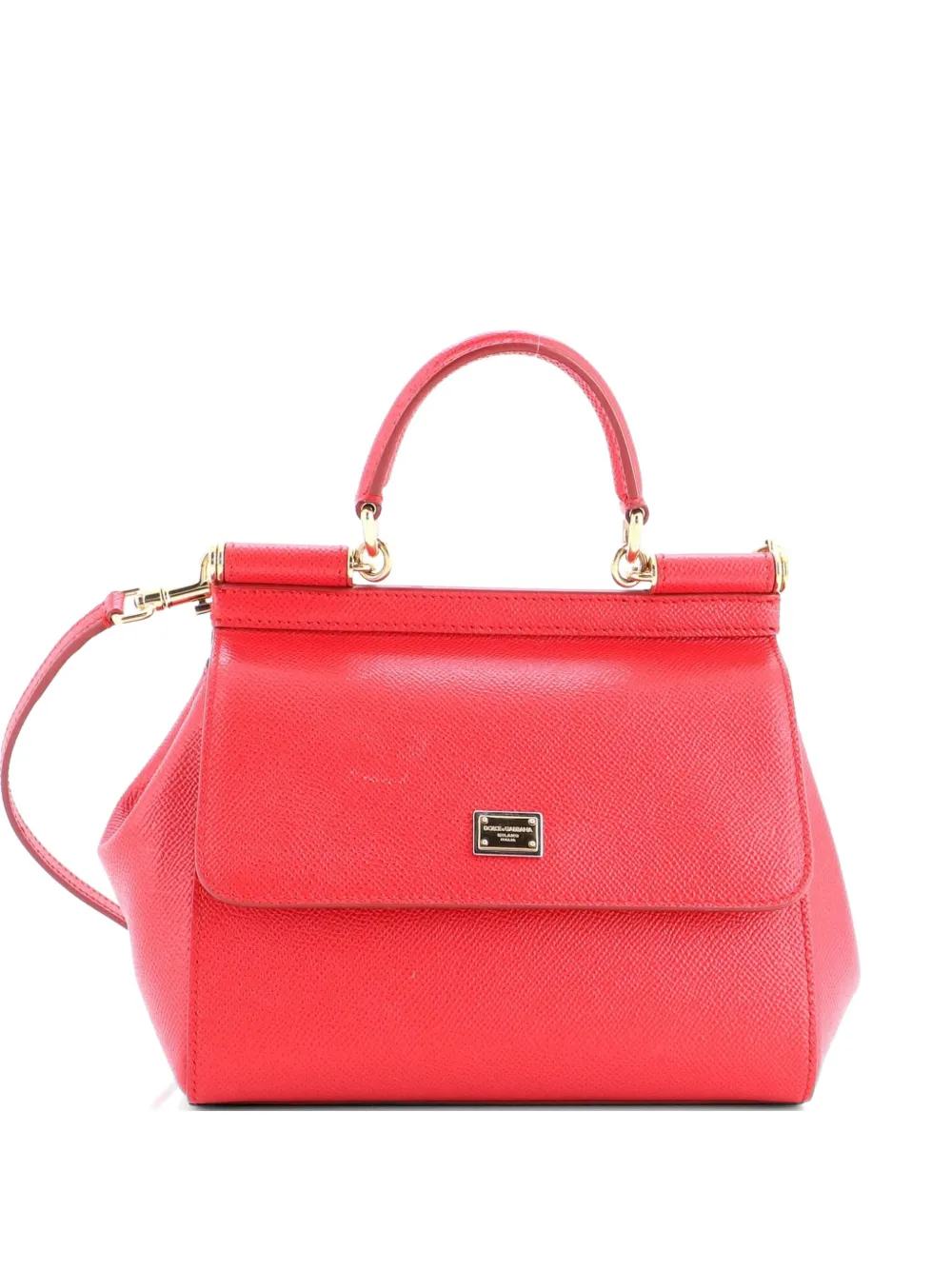 Dolce & Gabbana Pre-Owned Miss Sicily Bag Leather Medium satchel - Rosso