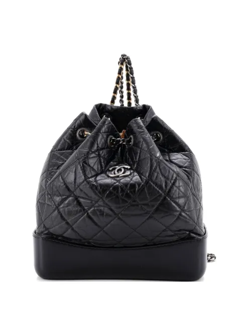 CHANEL Pre-Owned Gabrielle Quilted Aged Calfskin Small backpack