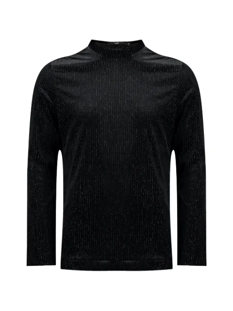 Ln’R Camisa risca de giz com efeito aveludado