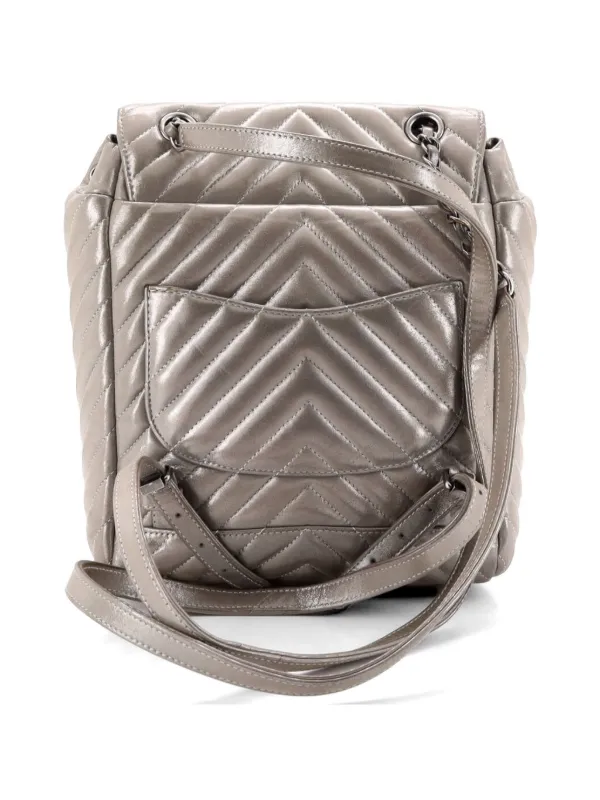 chanel chevron leather backpack Pristine Aged Calfskin Large Framed Bag GHW – Boutique Patina Handle Drop Chanel Chevron Quilted Urban Spirit