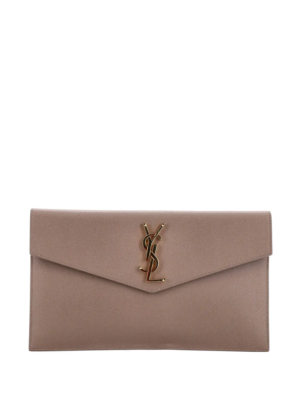 Saint Laurent Pre-Owned Uptown Pouch Leather clutch bag - Marrone
