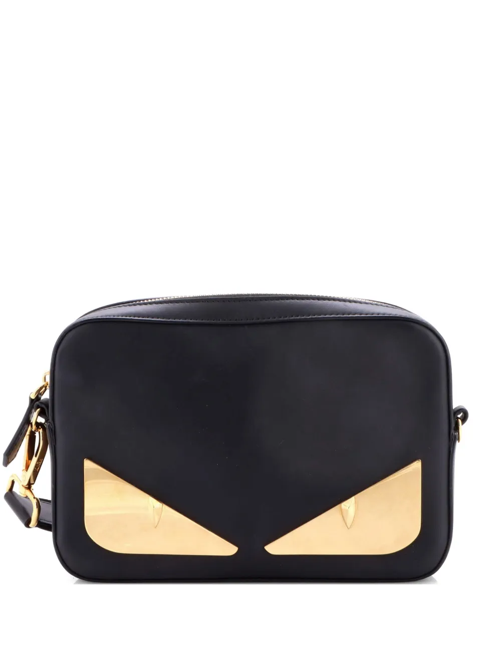Fendi Pre-Owned Kleine Monster Kuriertasche aus Leder - Schwarz