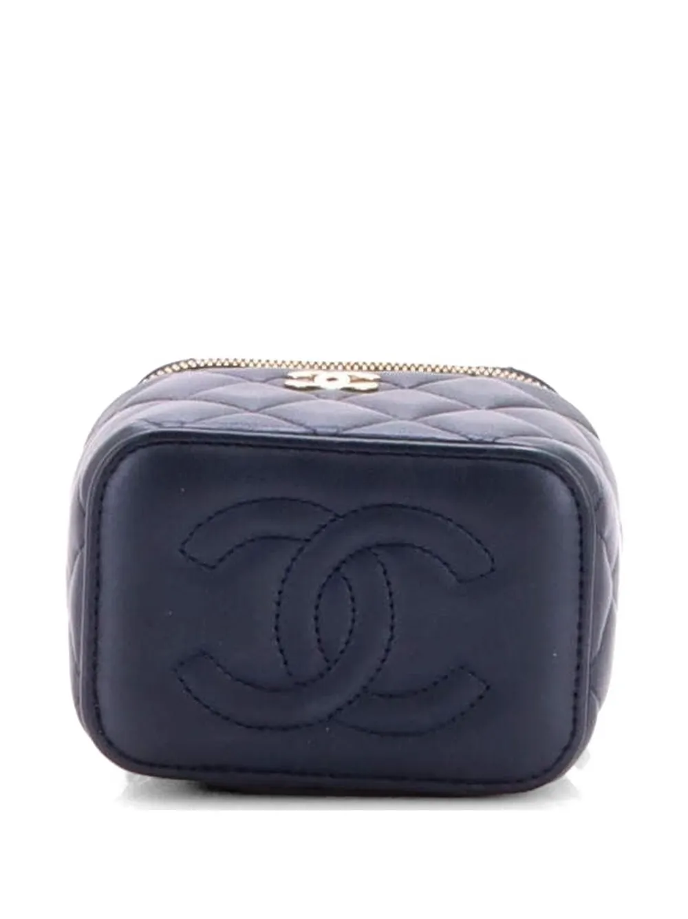 CHANEL Pre-Owned Classic Top Handle Vanity Case With Chain Quilted