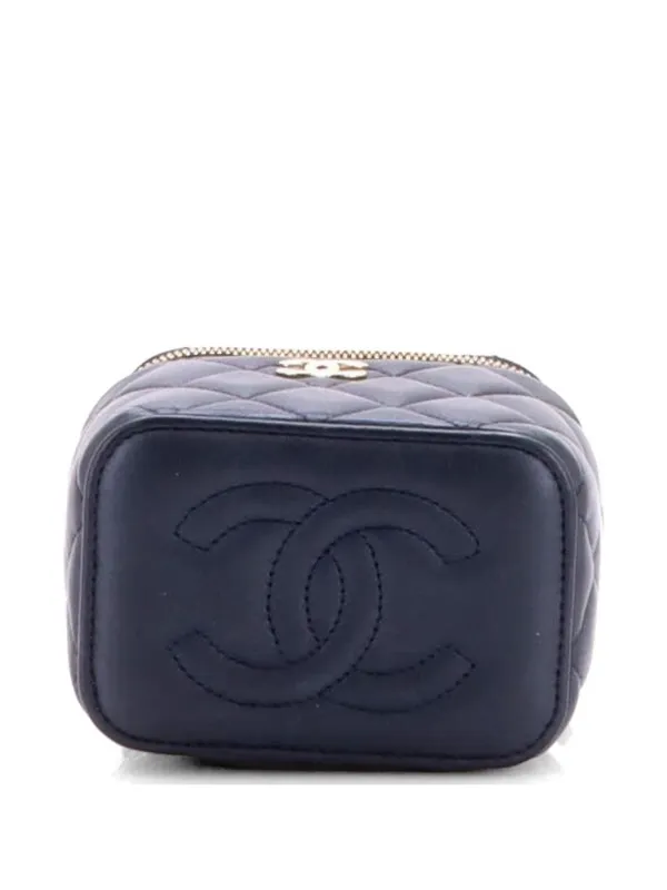 CHANEL Pre-Owned Classic Top Handle Vanity Case With Chain Quilted