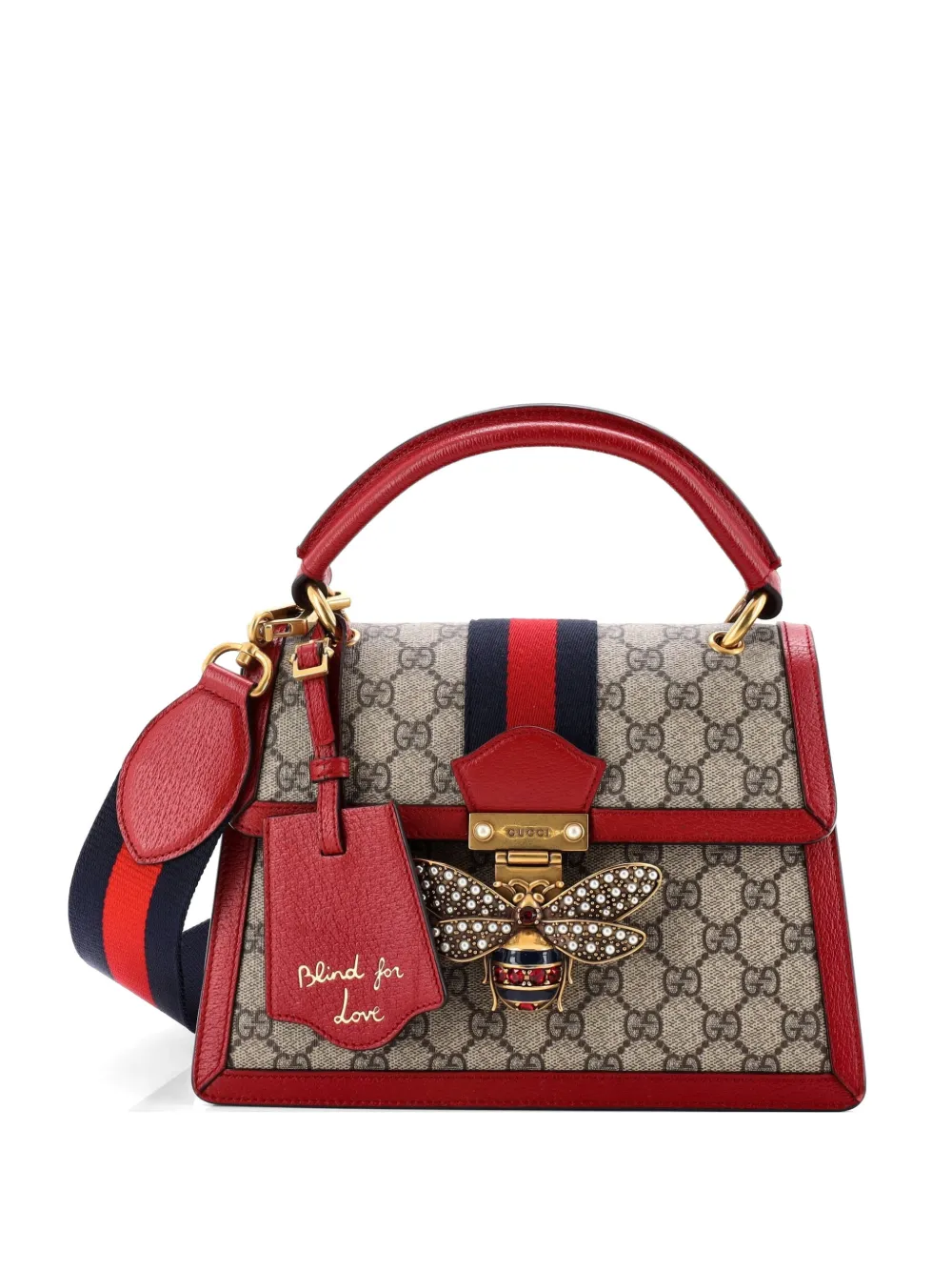Gucci Pre-Owned Queen Margaret Top Handle Bag GG Coated Canvas with Leather Small satchel - Rot