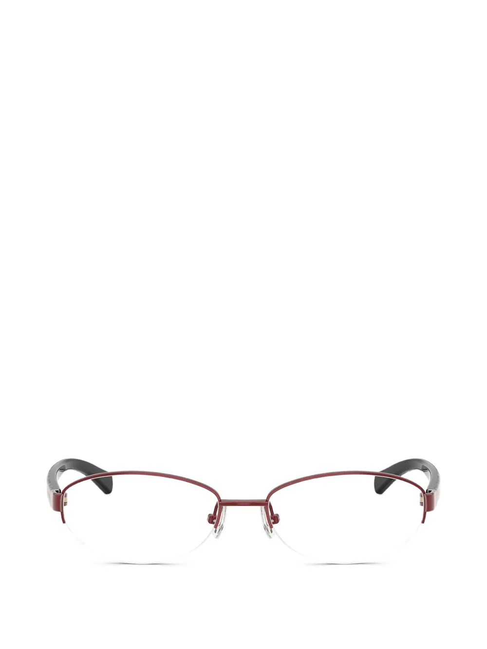 Coach logo-pattern semi-rimless glasses - Rot