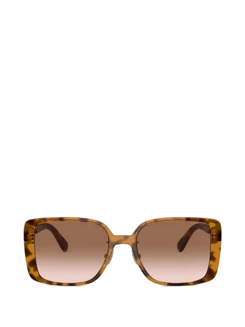 Coach tortoiseshell-effect square-frame sunglasses