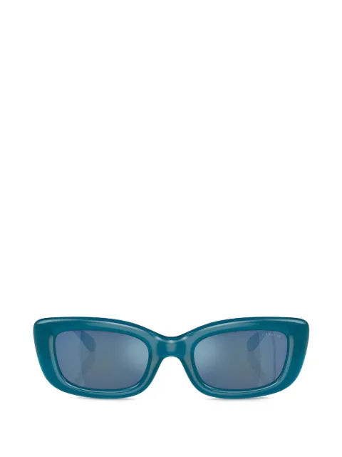 Coach logo-plaque rectangle-frame sunglasses