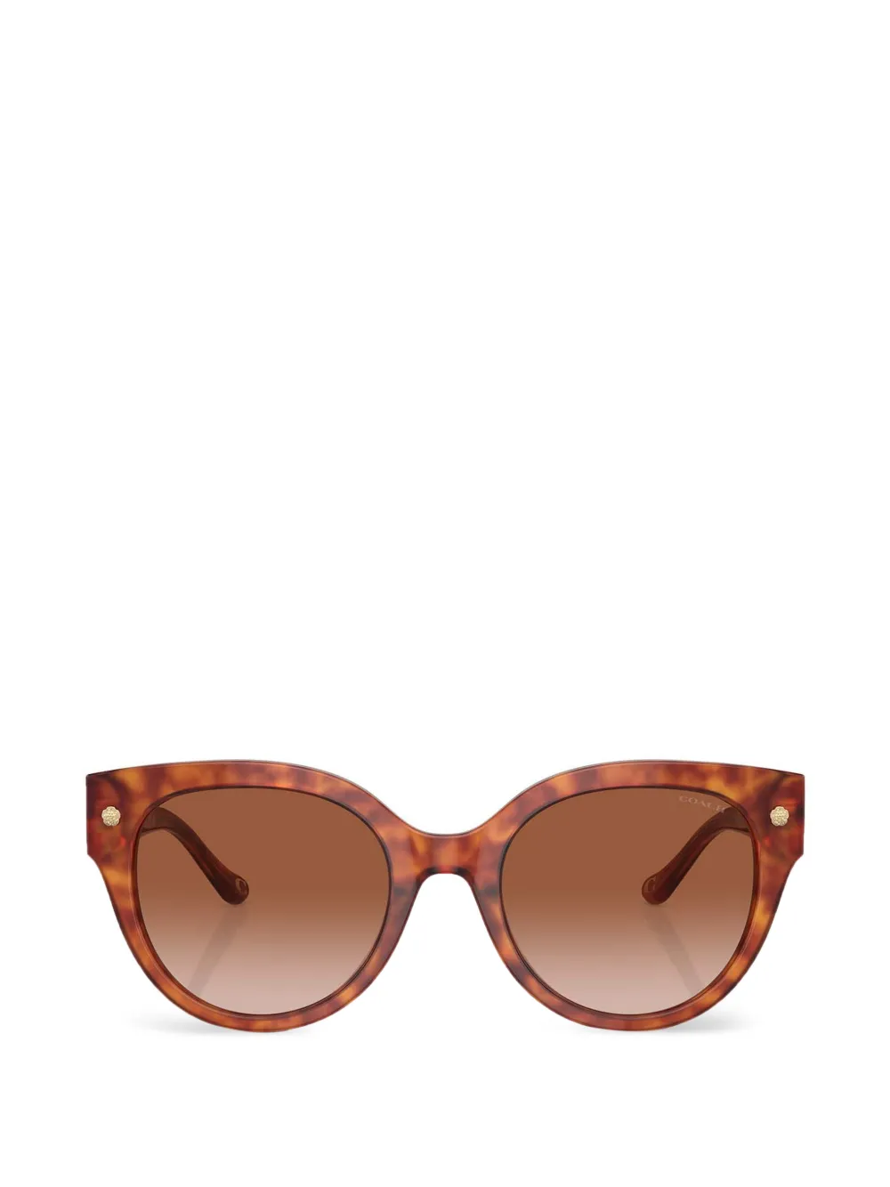 Coach Occhiali da sole cat-eye con effetto tartarugato - Marrone