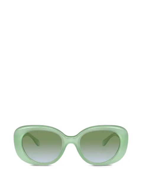 Coach logo-plaque oval-frame sunglasses