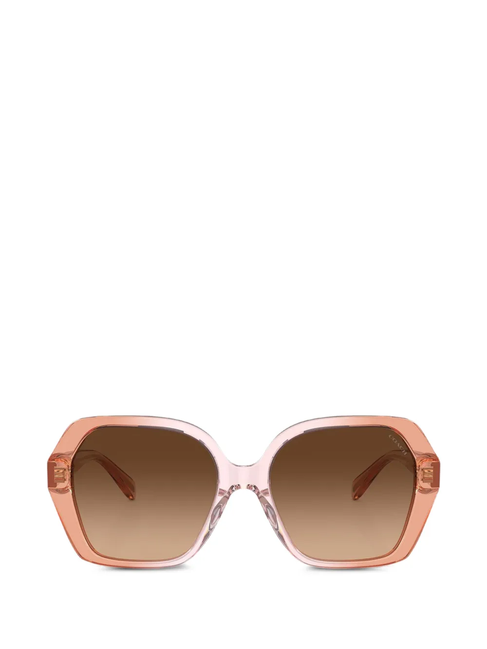Coach Signature Ombré geometric-frame sunglasses - Braun