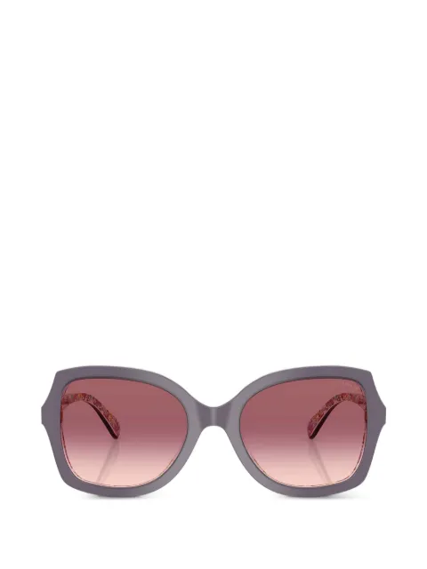Coach tortoiseshell-effect butterfly-frame sunglasses