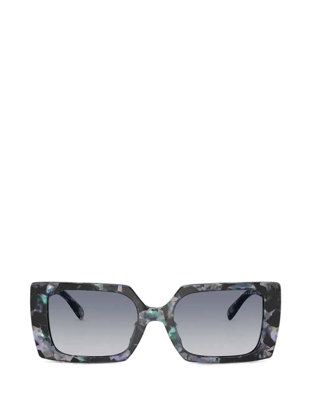 Coach Occhiali da sole Rivet rettangolari oversize - Blu