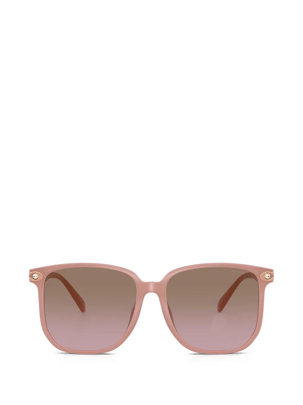 Coach logo-detail square-frame sunglasses - Rosa