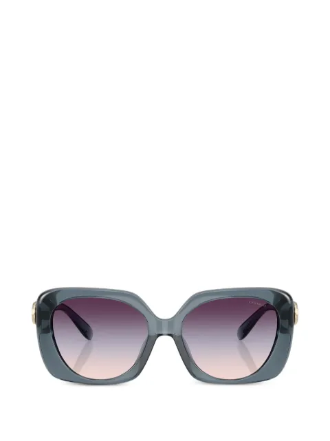 Coach logo-plaque square-frame sunglasses