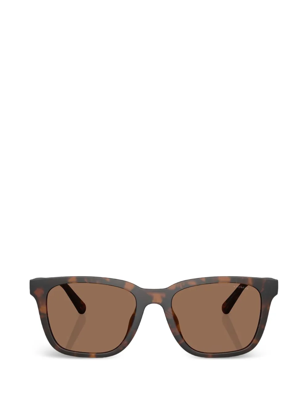 Coach C Hardware textured square-frame sunglasses - Braun