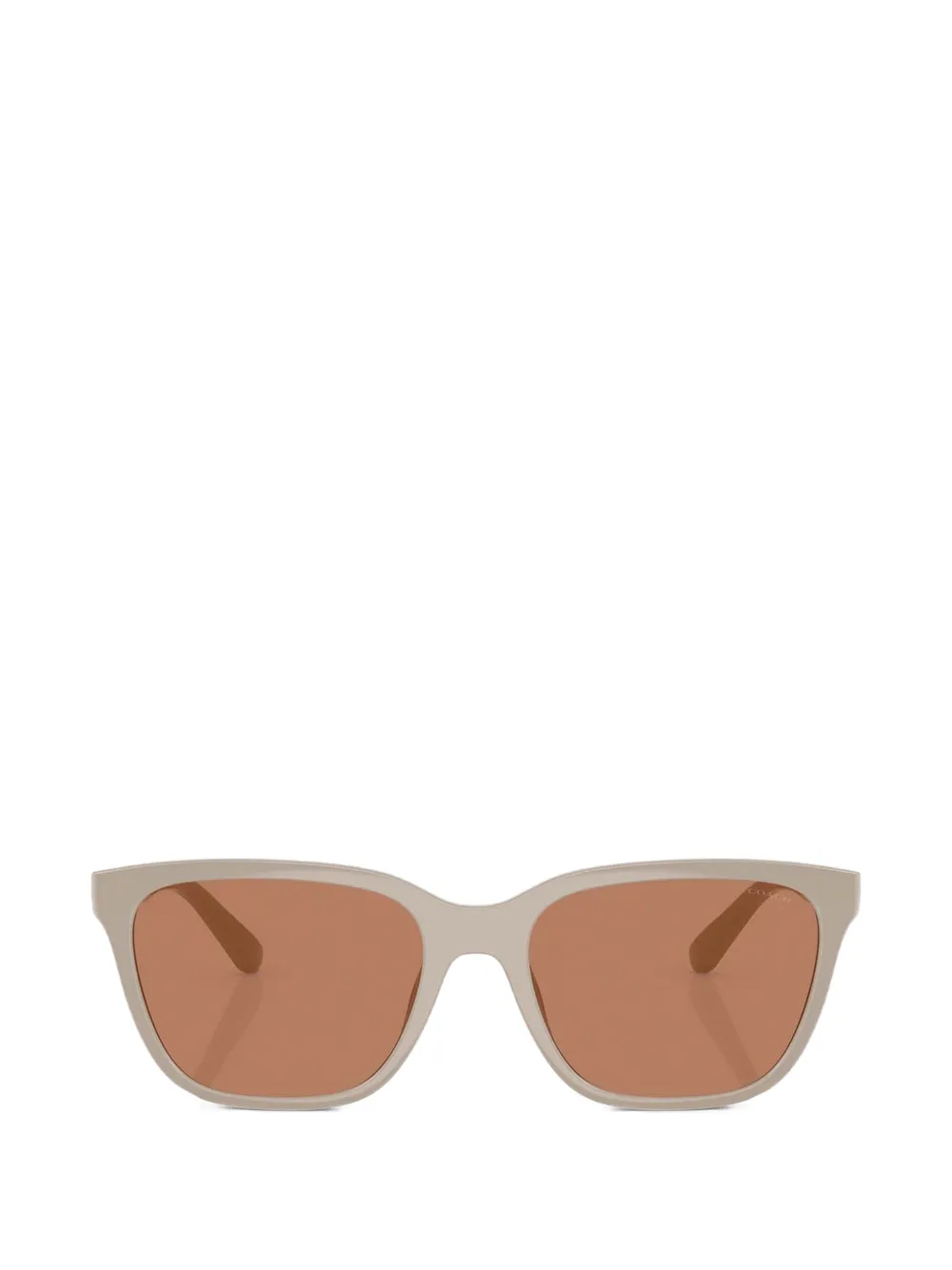 Coach logo-plaque square-frame sunglasses · 56