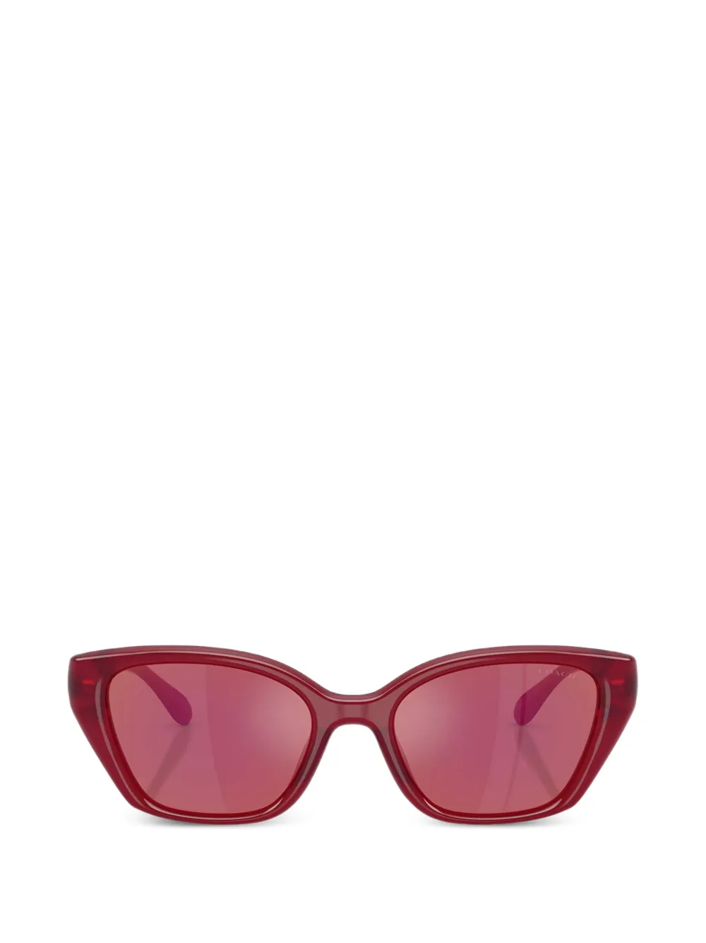 Coach Occhiali da sole cat-eye con placca logo C - Rosso