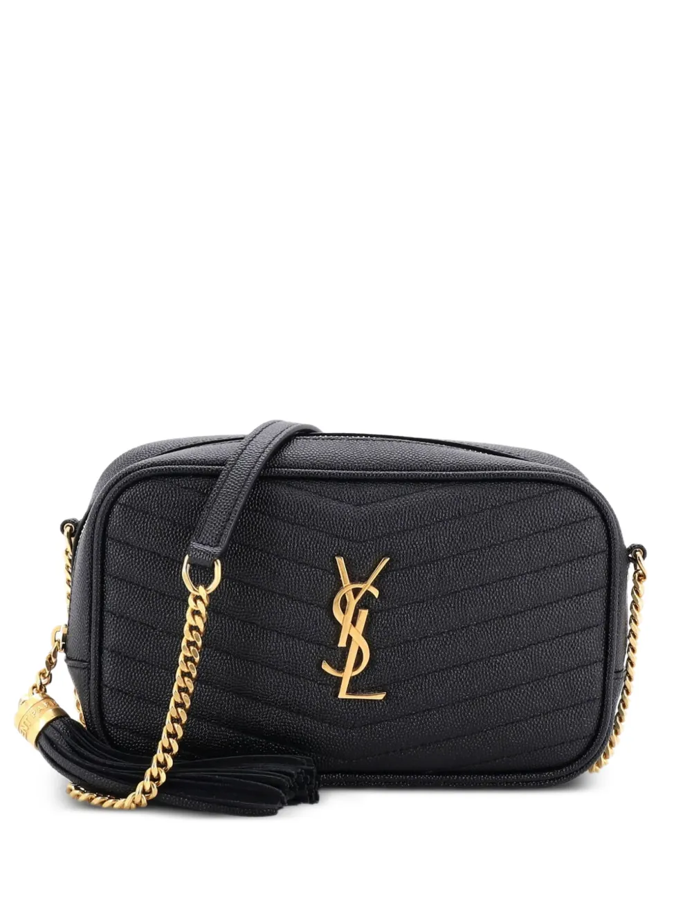Saint Laurent Pre-Owned LouLou Matelasse Chevron Leather Mini crossbody bag - Nero