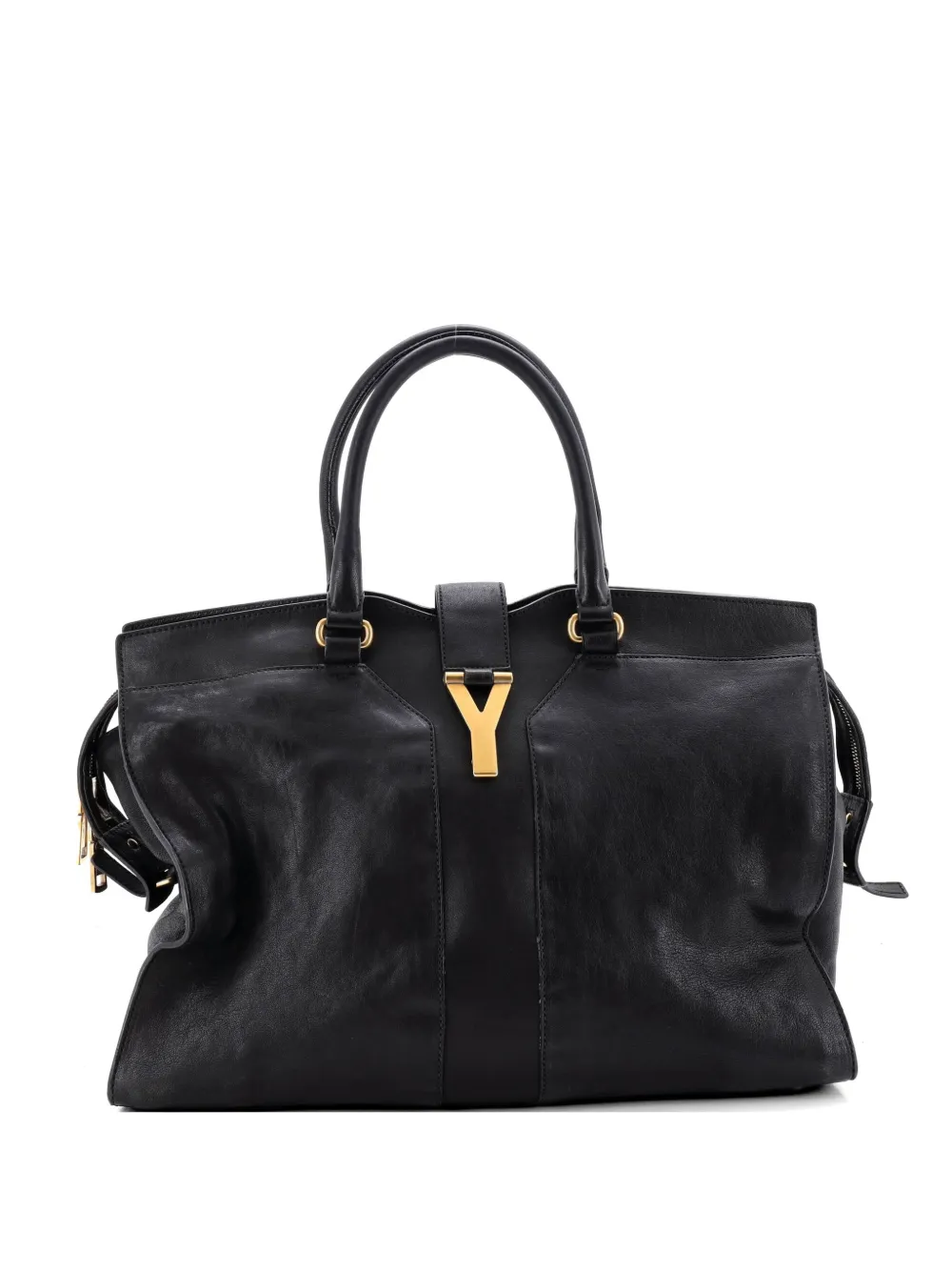 Saint Laurent Pre-Owned Chyc Cabas Leather Medium tote bag - Nero