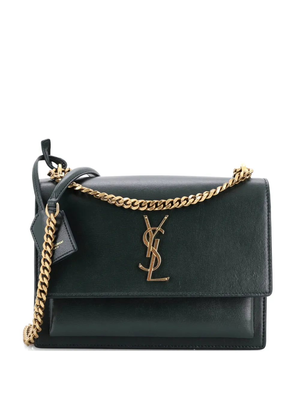 Saint Laurent Pre-Owned Sunset Leather Medium crossbody bag - Verde