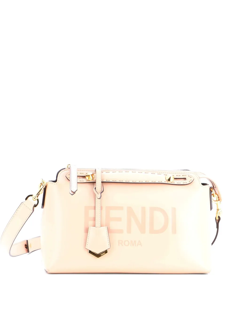 Fendi Pre-Owned Logo By The Way Satchel Embossed Leather Medium shoulder bag - Pink