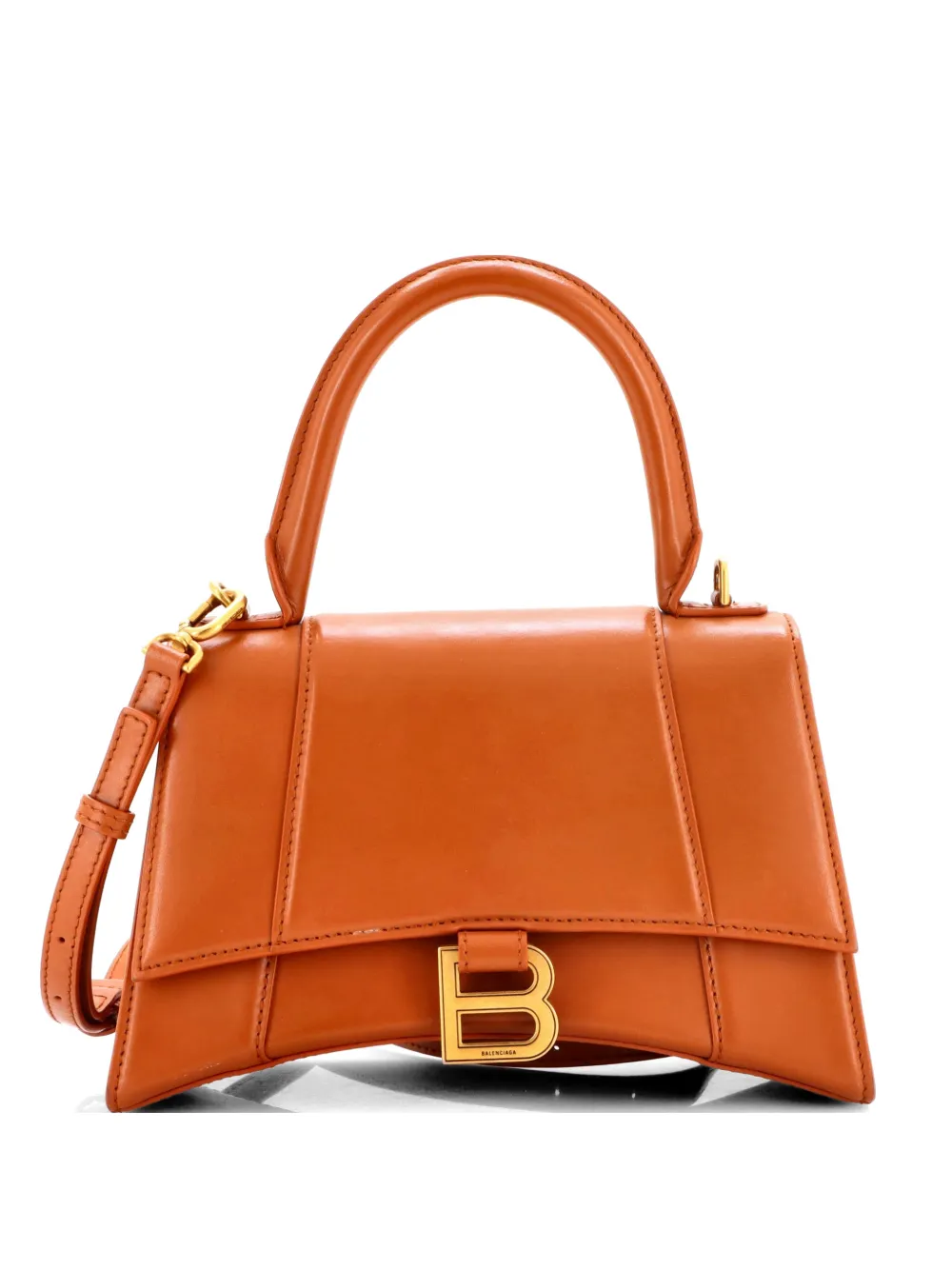 Balenciaga Pre-Owned Hourglass Top Handle Bag Leather Small satchel - Marrone