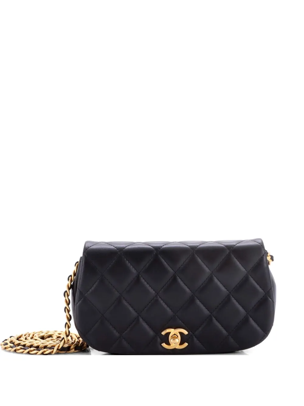 CHANEL Pre-Owned Coco Mail Clutch with Chain Quilted Calfskin crossbody bag - Schwarz