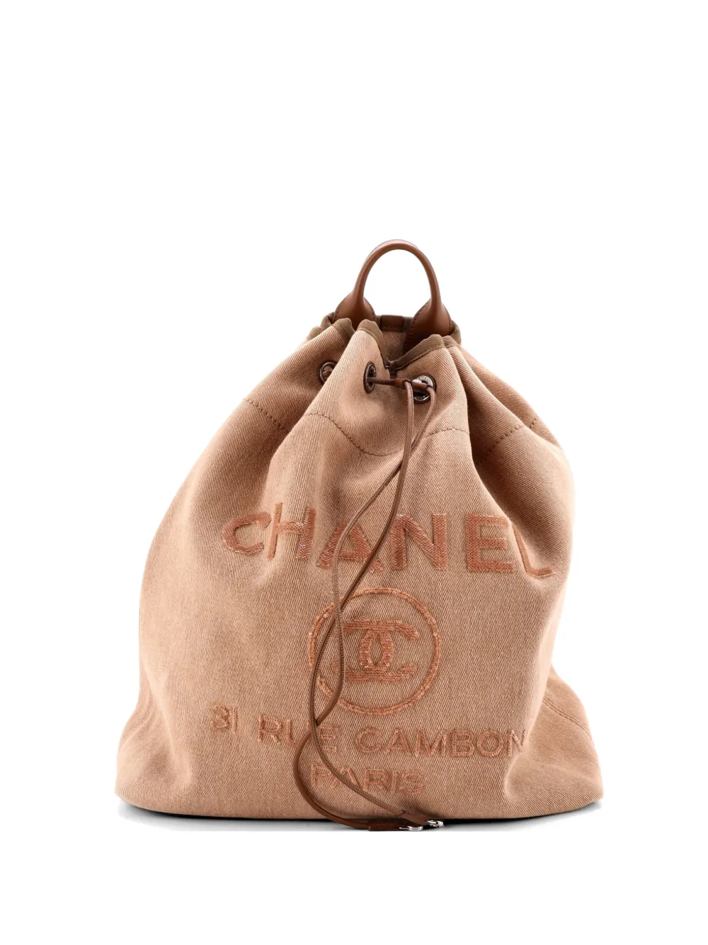 CHANEL Pre-Owned Deauville Canvas with Sequins Large backpack - Marrone