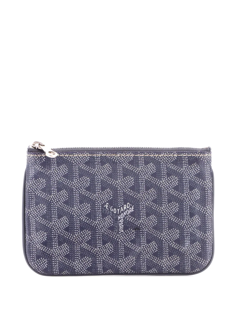 Goyard Pre-Owned Senat Zip Pouch Coated Canvas Mini clutch bag - Grey