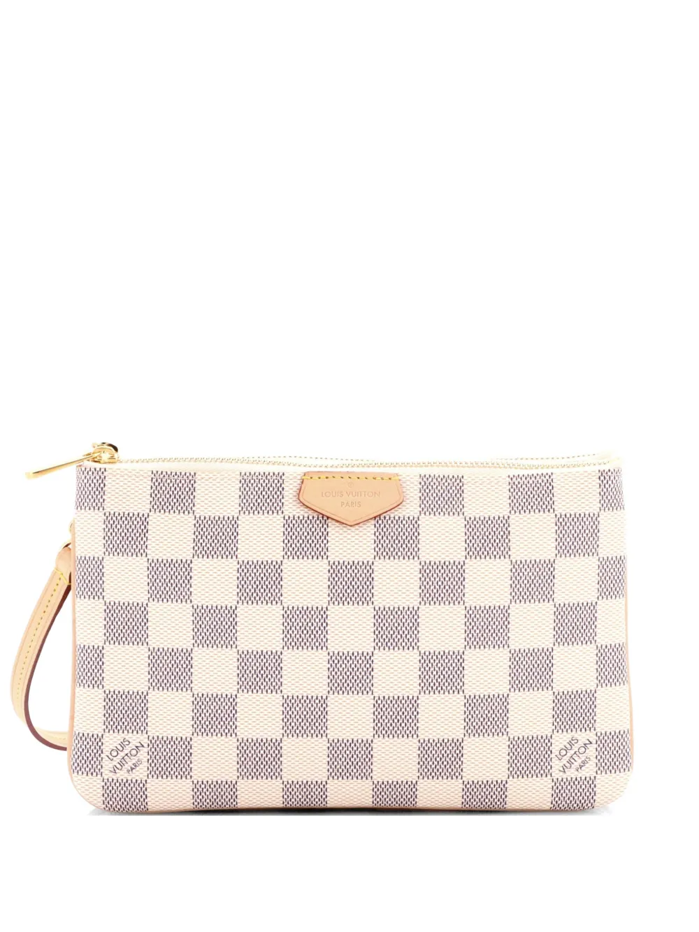 Louis Vuitton Pre-Owned Clutch Damier con doppia zip - Bianco