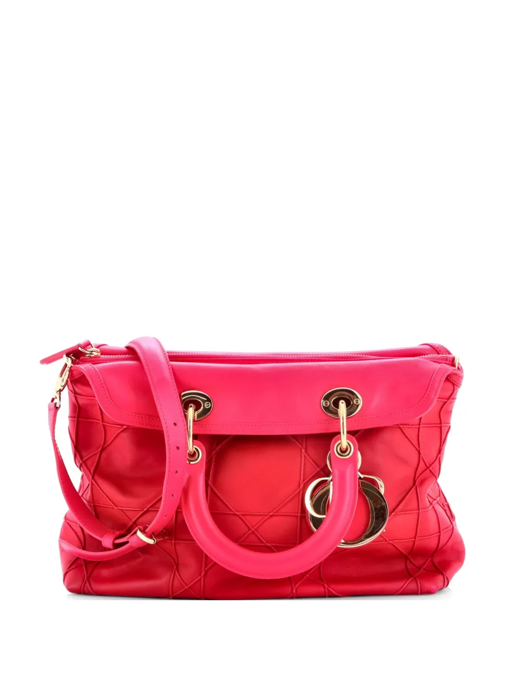 Christian Dior Pre-Owned Borsa a tracolla Granville media in pelle trapuntata con motivo Cannage - Rosa
